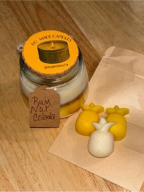 Ho Made Candles Rum Nut Colada Pineapple Candle Set